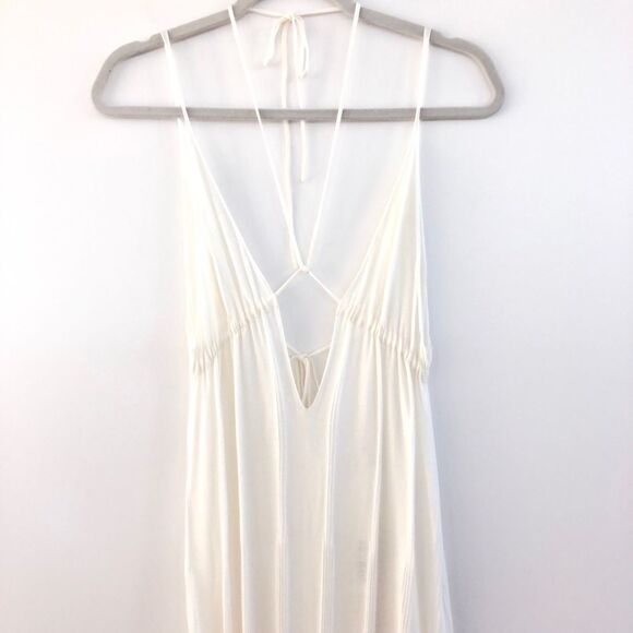 Revolve Devon Windsor Paloma Silky Maxi Dress - Strappy Fine Knit In Off White - Picture 6 of 10
